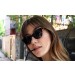 Woman modeling Vienna tortoise sunglasses